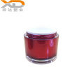 Red 200g 66oz bottle cosmetic customized plastic acrylic cream jar for skin care face pack